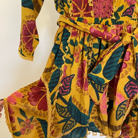 NWT FARM Rio Cotton Ruffle Mini Dress Size S - Picture 12 of 15